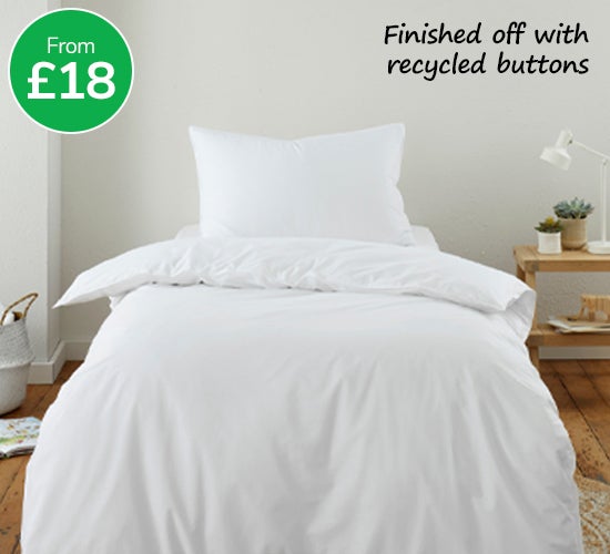 White 100% Organic Cotton Duvet Set